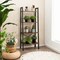 4-Tier Ladder Bookshelf with Metal Frame Modern Industrial Storage Rack for Small Spaces